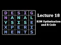 DoE Lecture 18 RSM Optimization and R Code