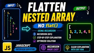Flatten Nested Array in JavaScript Recursion Interview Question