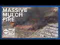 Crews battling massive mulch fire in Mesa