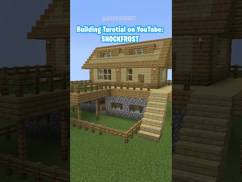 Minecraft Wooden Survival House #minecraft #minecraftbuilds #minecraftsurvival
