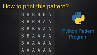 136 Python Pattern Program - Alphabet Square Pattern without any pre-defined method using while loop