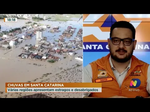 Chuvas em Santa Catarina: Regiões apresentam estragos e desabrigados