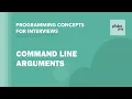 Command Line Arguments Data Structures Programming Concepts