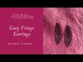 Boucles d’oreille frangées FACILES à réaliser | tutoriel de tissage de perles pour débutants