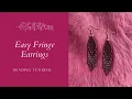 EASY Fringe Earrings Beginner-friendly Beading Tutorial