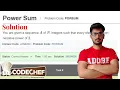 Power Sum CodeChef January Long 2022 - II Division 3 Rated