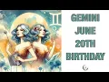 Gemini June 20th Your Birt ay s Secret Power Unlocking Your Potential Free Birt ay Card