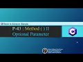 Part-43 C B-A Tutorial Bangla Optional Parameter