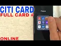 How To Find Full Citi Credit Card Number Online