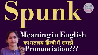 spunk meaning l meaning of spunk l spunk ka Hindi mein kya matlab hota hai l vocabulary l