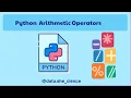 Python Tutorial Episode 21 Python Operators Part-I Python Arithmetic Operators