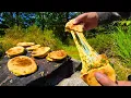 Download Lagu CHEESY Stuffed Flatbreads over FIRE | Irresistible Campfire Snack