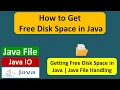 How to Get Free Disk Space in Java Java File Java IO Java Tutorial