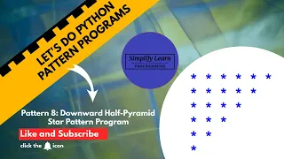 How To Create Downward Half-Pyramid Star Pattern Program Python Program