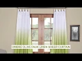 Ombre Olive Faux Linen Sheer Curtain