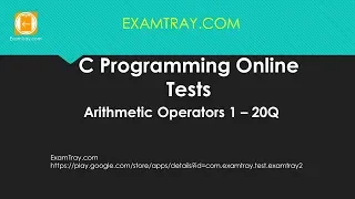 06 C Programming Arithmetic Operators Online Test 1 Interview Questions