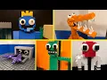 All LEGO RAINBOW FRIENDS BLUE vs RED vs GREEN vs Orange vs PURPLE