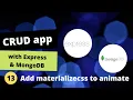 Create an CRUD Application with ExpressJS and MongoDB implement materializecss to input field