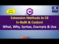 Extension Methods in C Net