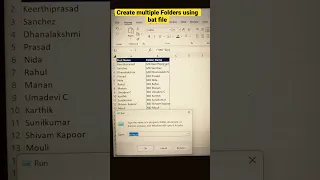 Create multiple Folders using bat file