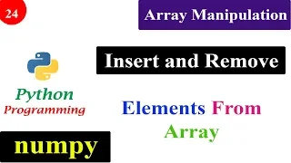 Array Manipulation Insert and Delete Function NumPy Tutorials Python Programming