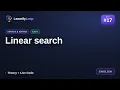 Linear search the Intuition Python Code DSA for Beginners