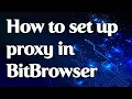 How to set a proxy in BitBrowser