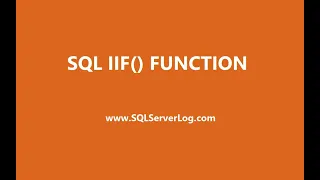 SQL IIF Function in SQL Server