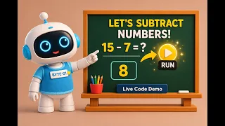 Subtraction in Python for Kids Live Coding Demo