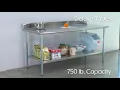 Stainless Steel Worktables with Backsplash