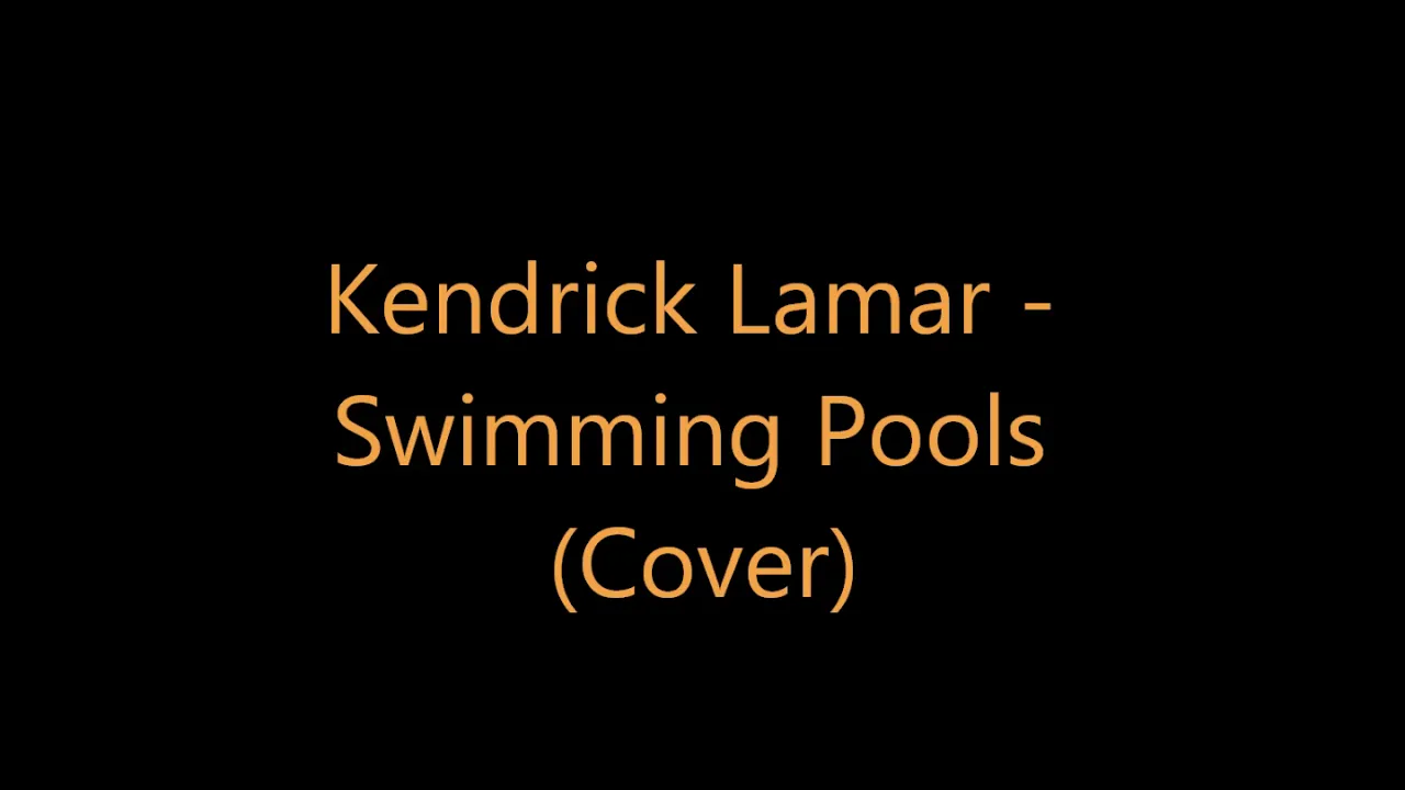 Kendrick Lamar - Swimming Pools (Drum Cover)