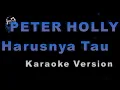 Download Lagu PETER HOLLY - HARUSNYA TAU (Karaoke Version by QraOke)