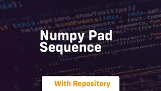 numpy pad sequence