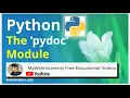 Python Tip and Tricks The PyDoc Module