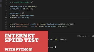 How to Test your Internet Speed Upload and Download and Latency with Python
