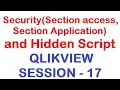 Security Section access Section Application and Hidden Script - QlikView Tutorial