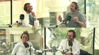أسامة المزيعل ونوف السلطان والمخرج محمد جمال الشطي في شي ثاني