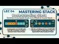 Lec 04 Mastering Stack Data Structures Algorithm systemandcode