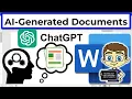 Create Microsoft Word Documents in ChatGPT