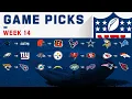NFL Week 14 Game Picks