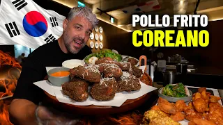 PROBÉ el POLLO FRITO COREANO que VUELVE LOCO a TODO EL MUNDO 🍗 🇰🇷