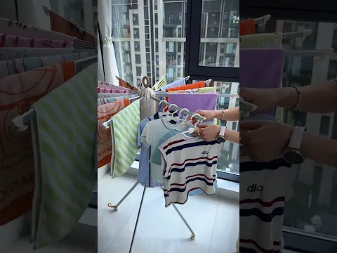 Space Saving Foldable Rotary Clothes Drying Rack( # 3289  ) 🔔 Product Link in Bio