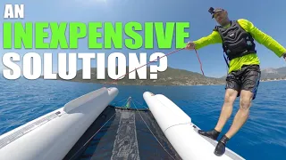 A low budget Mast Head Float :Minicat Inflatable Catamaran