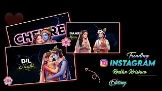 new instagram viral radha krishna status video editing radhe krishna story video kaise banaye vn