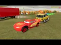 Transporting Colored Jeep Cars - Transport of Сolors - Farming Simulator 22