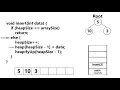 Binary Heap Insertion Array Recursive Implementation