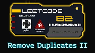 Remove Duplicates from Sorted List II LeetCode Python Algorithm Visualization