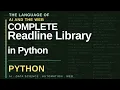 Readline Library Example Python Standard Library
