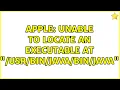 Apple Unable to locate an executable at java