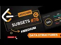 Leet Code 78 Subsets Detailed Explanation Solution Coding in Telugu LVS Logics